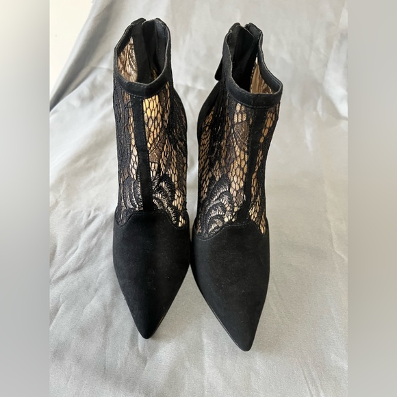 Mesh and lace ankle boots - Picture 4 of 10